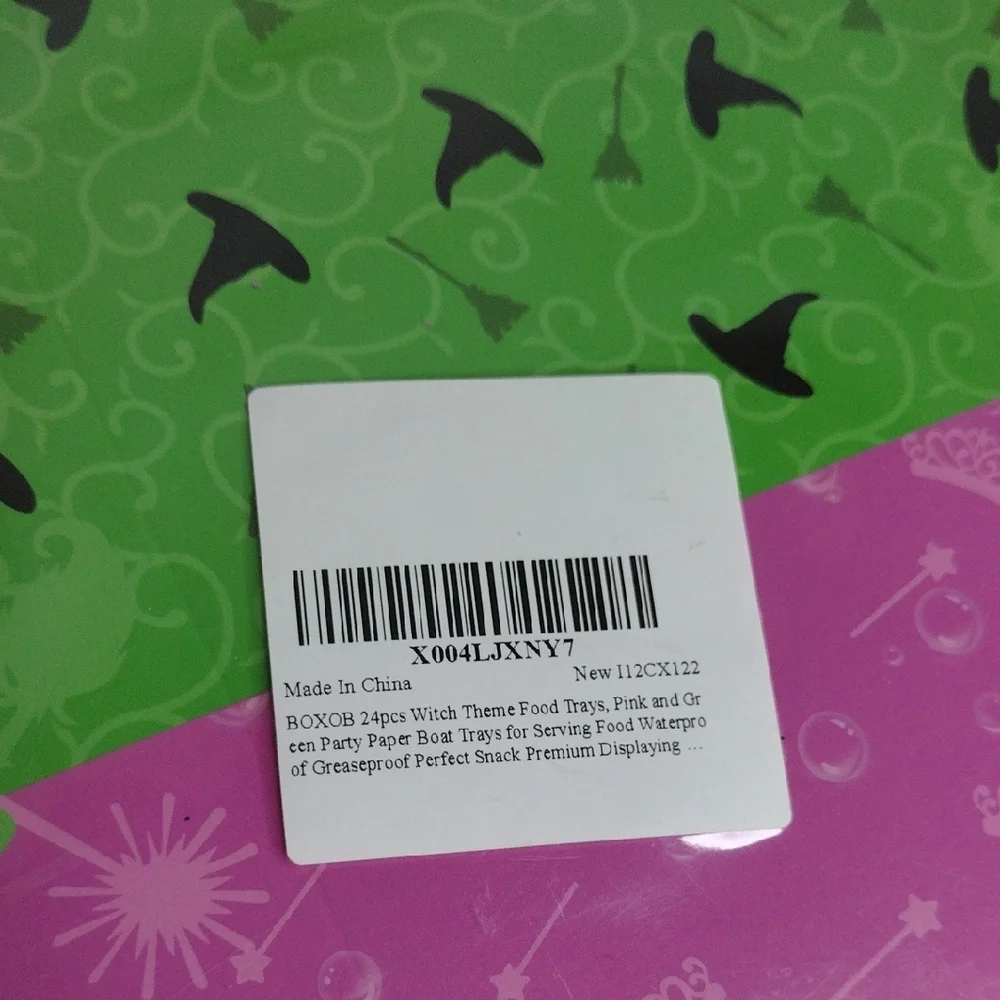 Purple and Green Decorative Wicked Paper Boats For Food/Plates